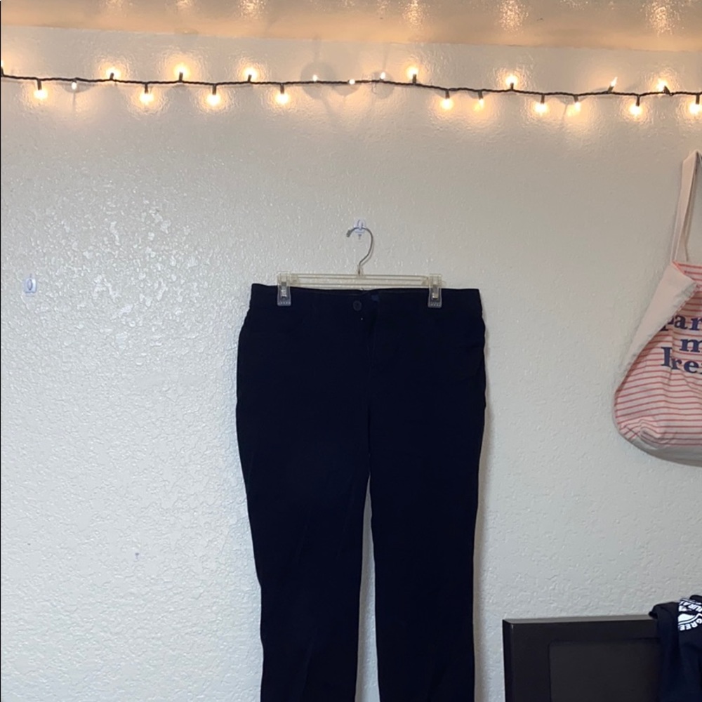 Black straight leg jeans